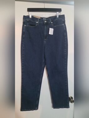 L.L. Bean Women's 207 Vintage Blue Jeans High-Rise Straight-Leg Size 16 Reg NWT